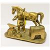 Image 1 : DRAFTHORSE & FARRIER BLACKSMITH BRASS SCULPTURE