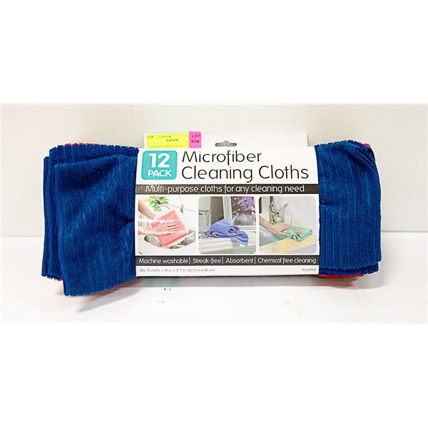 12 PACK OF MICROFIBER CLOTHES