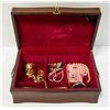 Image 2 : VTG JEWELRY BOX FILLED /W ESTATE JEWELRY