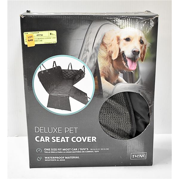 DELUXE PET CAR SEAT COVER ? ONE SIZE FITS MOST CAR