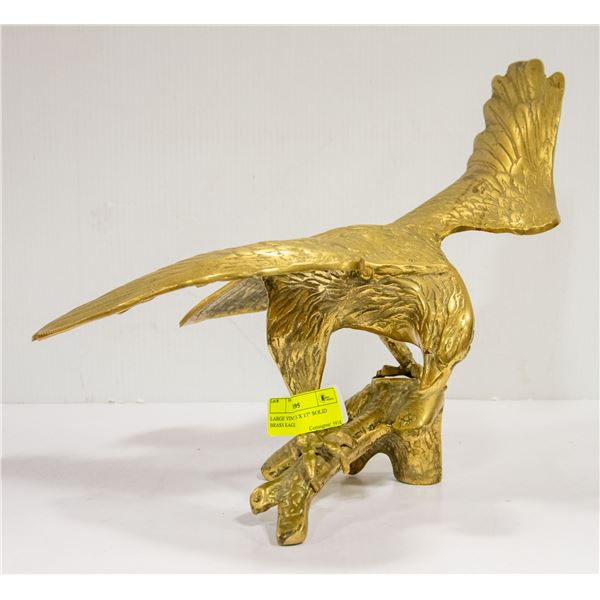 LARGE VINTAGE 13 X 17" SOLID BRASS EAGLE