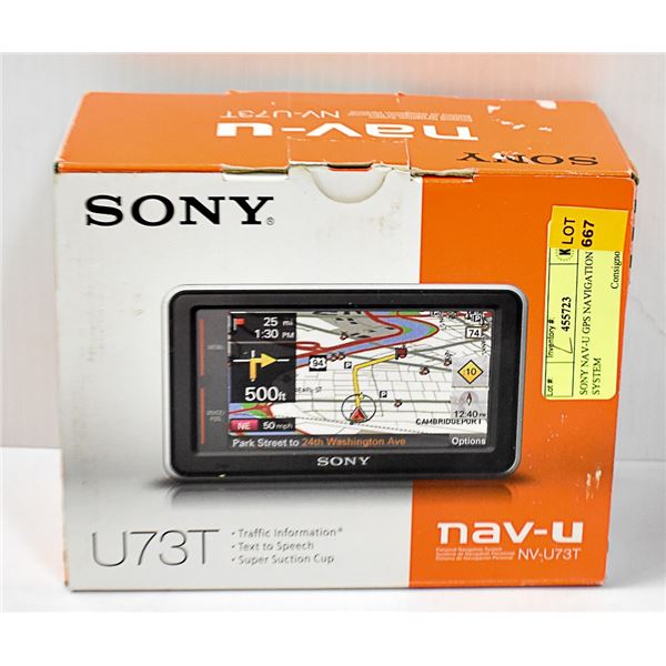 SONY NAV-U GPS NAVIGATION SYSTEM