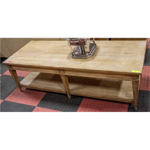 GREY COLOURED WOOD COFFEE TABLE