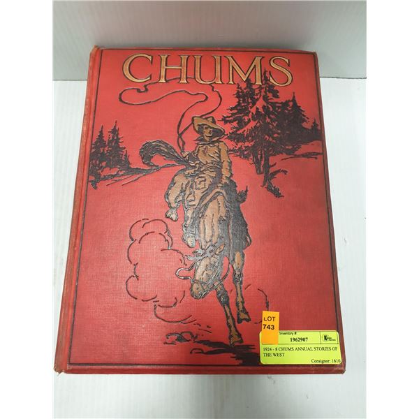 1924 - 8 CHUMS ANNUAL STORIES OF THE WEST