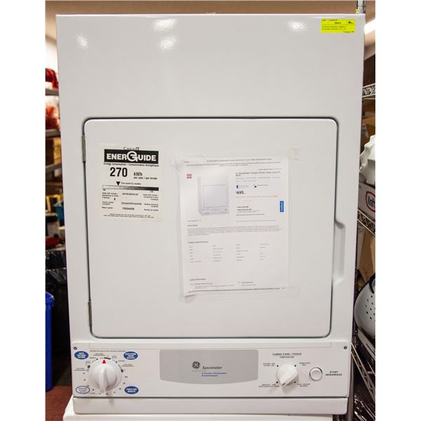 GE SPACEMAKER COMPACT ELECTRIC DRYER 3.6 CU. FT.