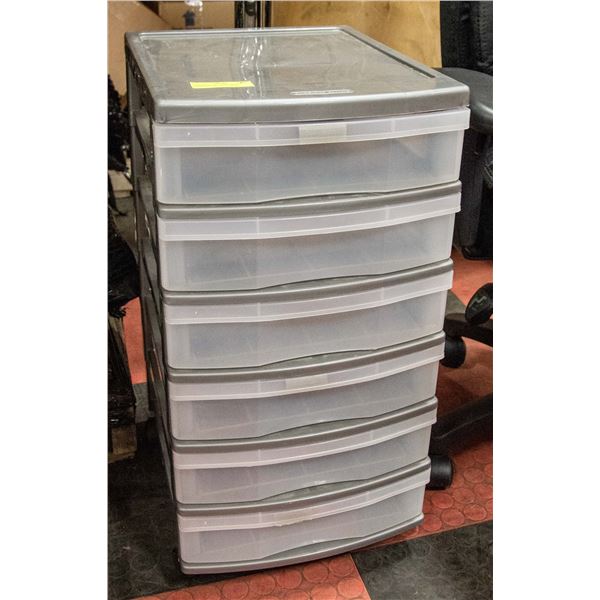 6 DRAWER GRACIOUS LIVING STORAGE UNIT ON WHEELS