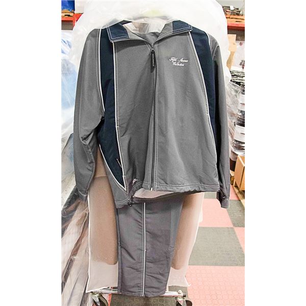NEW 'FIFTH AVENUE' GREY/NAVY SIZE L GOLF 2PC