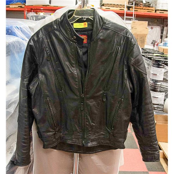 LEATHER S 40 BOMBER JACKET VINTAGE