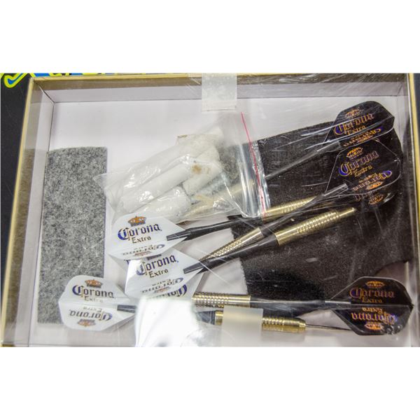 DARTBOARD AND 2 SETS OF DARTS