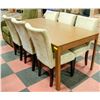 Image 1 : BROWN DINING TABLE WITH 6 CHAIRS