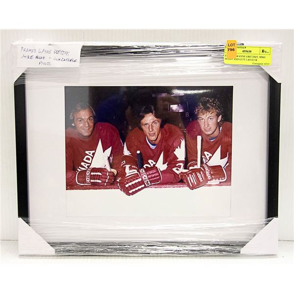 FRAMED WAYNE GRETZKY, MIKE BOSSY AND GUY LAFLEUR