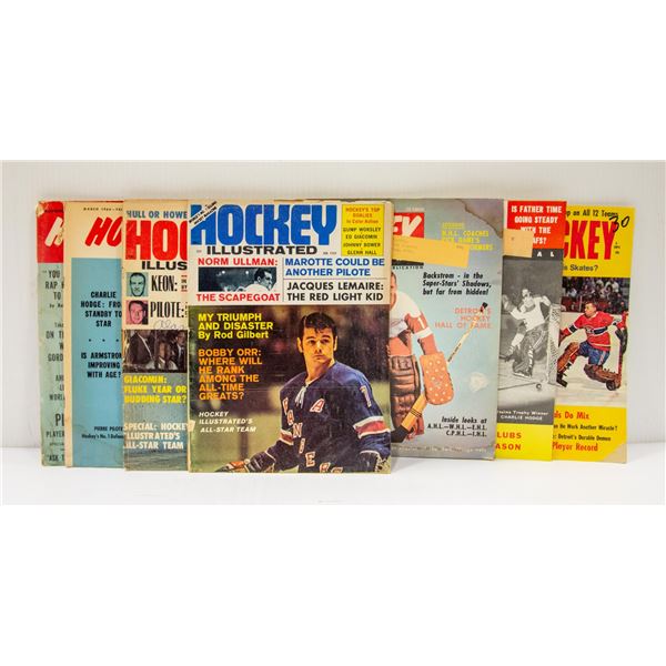 7 X 1960'S HOCKEY MAGAZINES ORR FORGOTTEN HISTORY