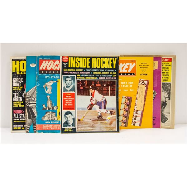 7 X 1960'S HOCKEY MAGAZINES ORR FORGOTTEN HISTORY