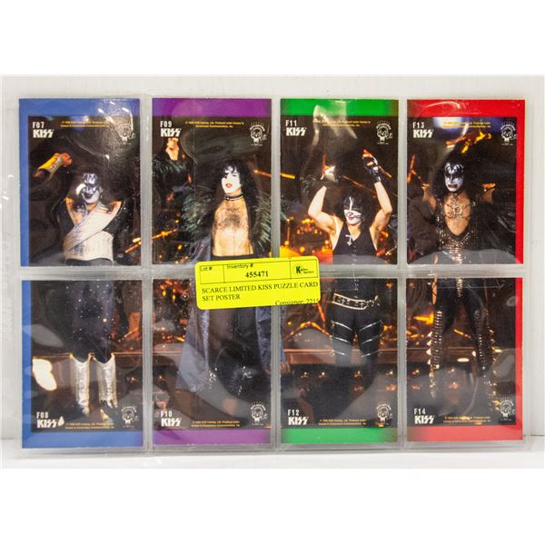 SCARCE LIMITED KISS PUZZLE CARD SET POSTER