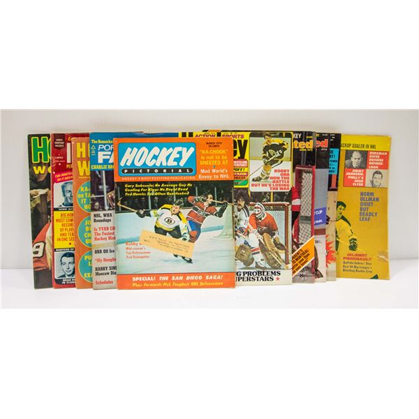 10 X 1970'S HOCKEY MAGAZINES EARLY NHL HISTORY