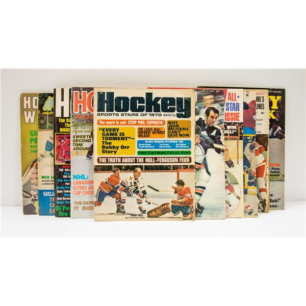 10 X 1970'S HOCKEY MAGAZINES EARLY NHL HISTORY