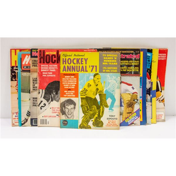 10 X 1970'S HOCKEY MAGAZINES EARLY NHL HISTORY