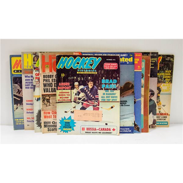 10 X 1970'S HOCKEY MAGAZINES EARLY NHL HISTORY