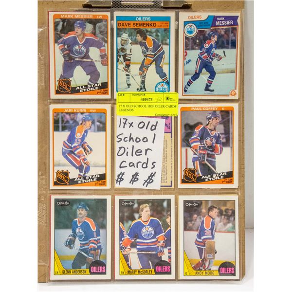 17 X OLD SCHOOL HOF OILER CARDS LEGENDS