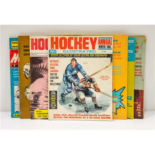 7 X 1960'S HOCKEY MAGAZINES ORR FORGOTTEN HISTORY