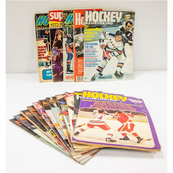 18 HOCKEY MAGAZINES EARLY NHL HISTORY 70'S-80'S