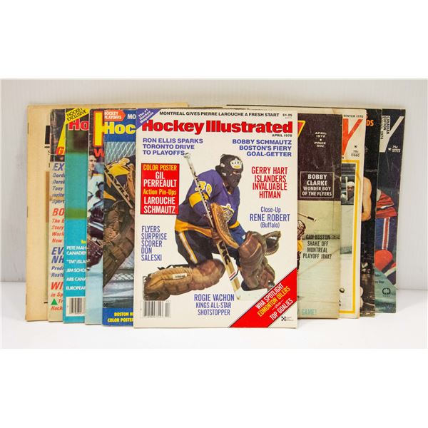10 X 1970'S HOCKEY MAGAZINES EARLY NHL HISTORY