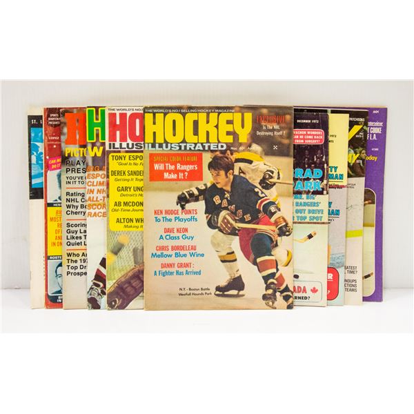 10 X 1970'S HOCKEY MAGAZINES EARLY NHL HISTORY