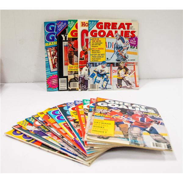 18 X OLD STRICLY GOALIES MAGAZINES HOCKEY