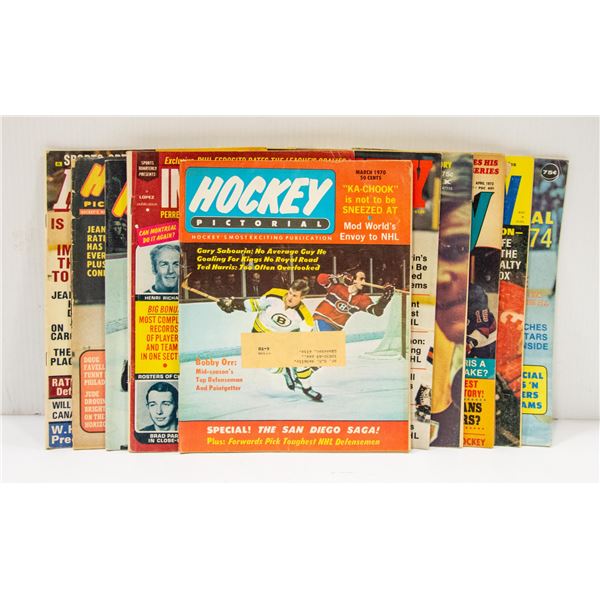 10 X 1970'S HOCKEY MAGAZINES EARLY NHL HISTORY