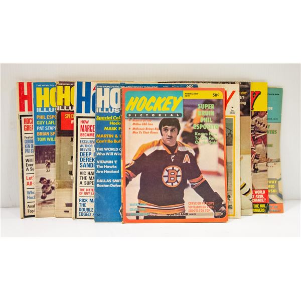 10 X 1970'S HOCKEY MAGAZINES EARLY NHL HISTORY