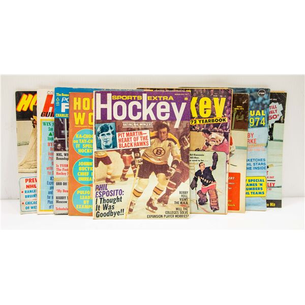 10 X 1970'S HOCKEY MAGAZINES EARLY NHL HISTORY