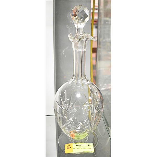 FLUTED TOP CRYSTAL DECANTER