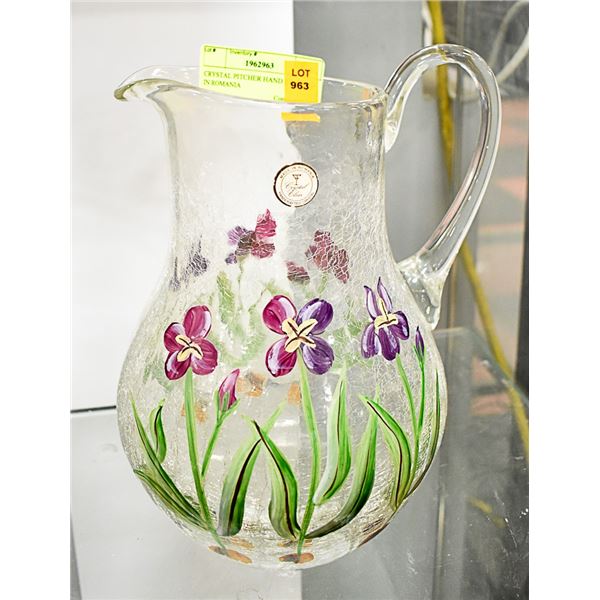 CRYSTAL PITCHER HAND CRAFTED IN ROMANIA