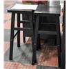 Image 1 : 2 BLACK WOODEN STOOLS