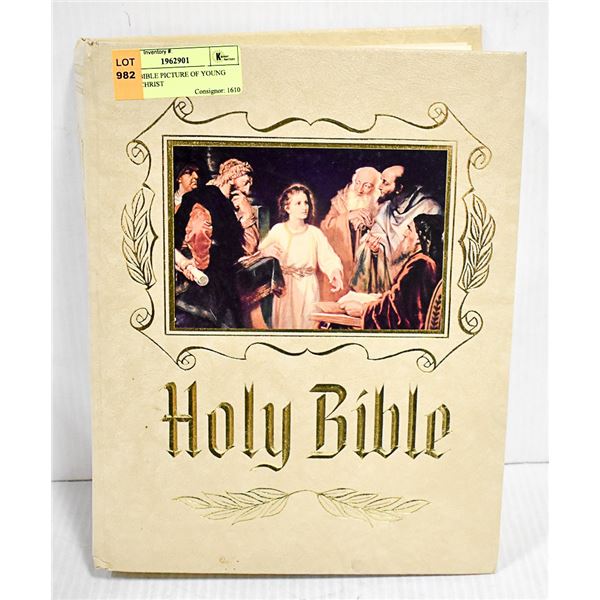 HOLY BIBLE PICTURE OF YOUNG JESUS CHRIST