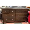 Image 1 : BLACK DRESSER W/ 8 DRAWERS APPROX H-37.5"