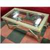 Image 1 : GREY COFFEE TABLE WITH GLASS APPROX H-20"