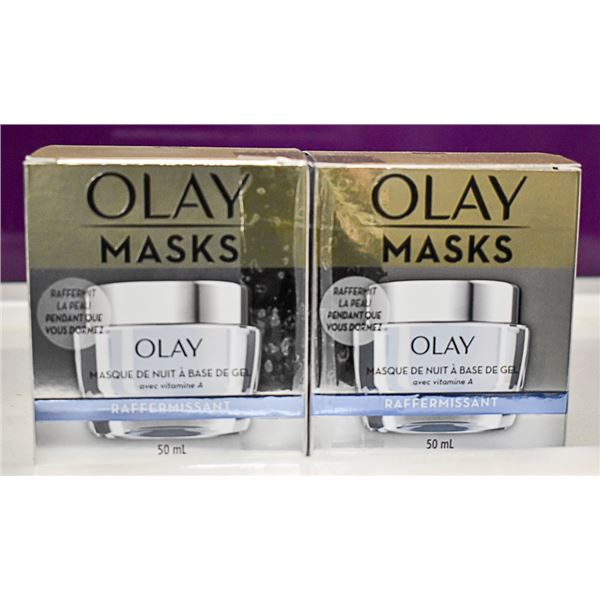 2 BOXES OF OLAY MASKS OVERNIGHT GEL MASKS FIRMING
