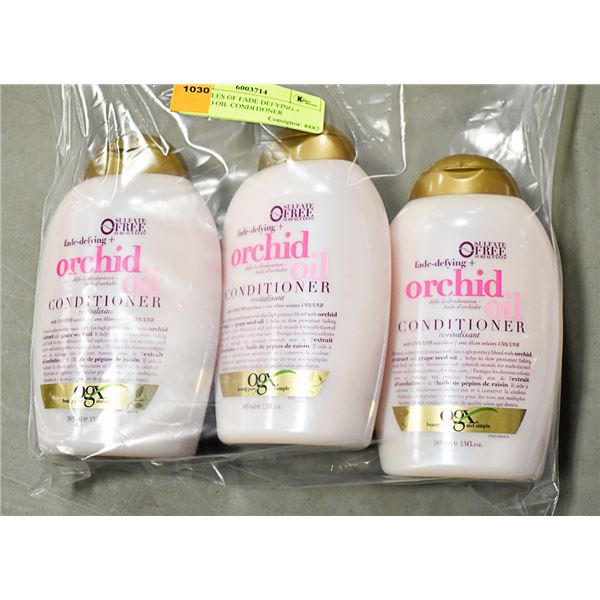 3 BOTTLES OF FADE DEFYING + ORCHID OIL CONDITIONER