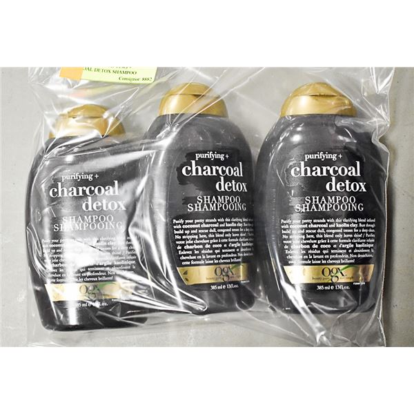 3 BOTTLES OF PURIFYING + CHARCOAL DETOX SHAMPOO