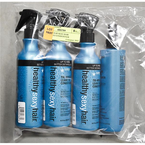 4 BOTTLES OF SEXY HAIR TRI-WHEAT CONDITIONER