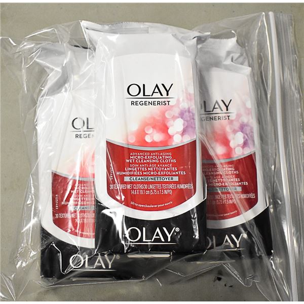 LOT OF 3 OLAY REGENERIST MICRO-EXFOLIATING WET