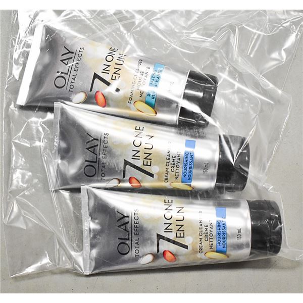 LOT OF 3 ASSORTED OLAY TOTAL EFFECTS 7 IN 1 SKIN