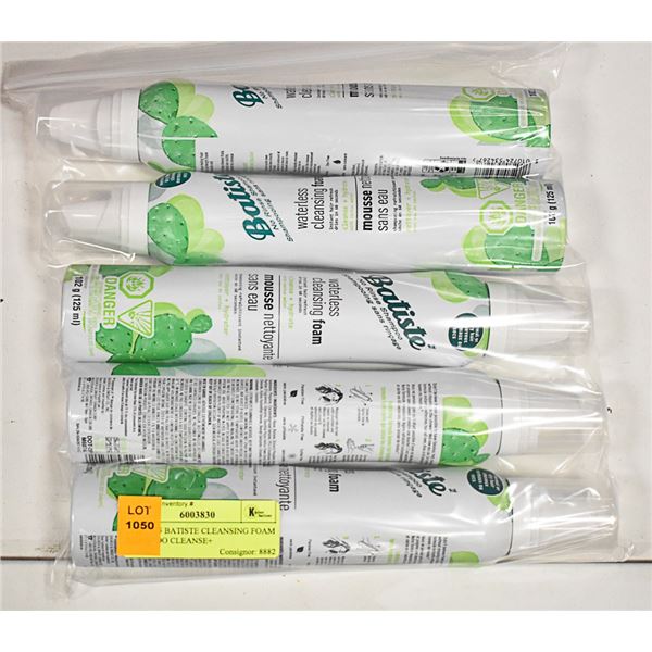 LOT OF 5 BATISTE CLEANSING FOAM SHAMPOO CLEANSE+