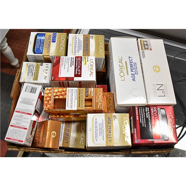 FLAT LOT OF SKIN CARE PRODUCTS