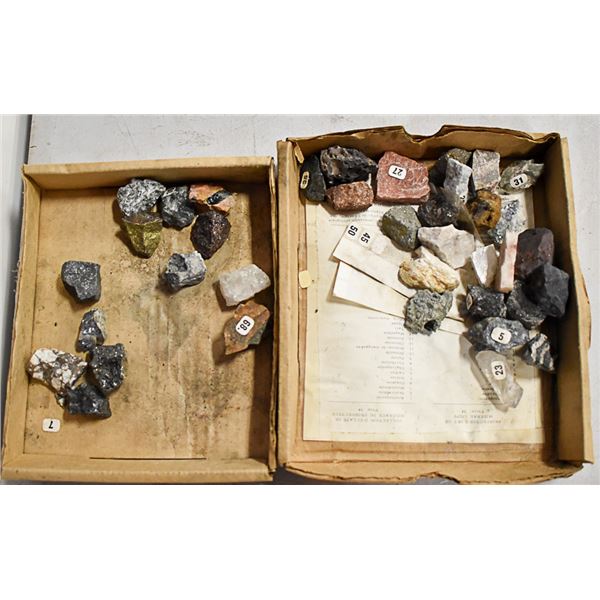 2 SMALL BOXES OF ASSORTED PRECIOUS STONES