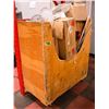 Image 1 : ROLLING WOOD BIN WITH CONTENTS