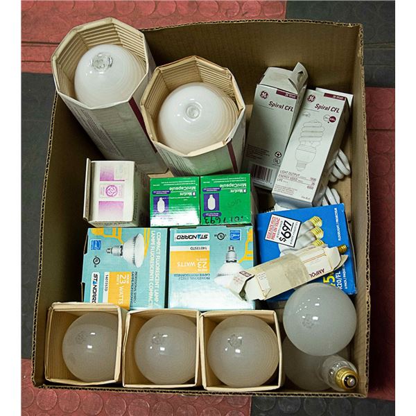 LARGE BOX OF LIGHT BULBS