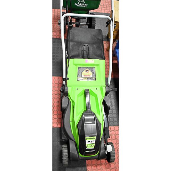 GREENWORKS 14" ELECTRIC LAWN MOWER