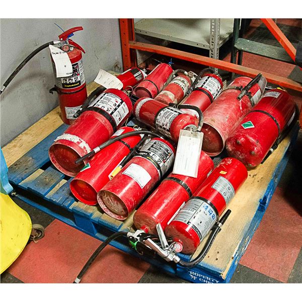 PALLET OF FIRE EXTINGUISHERS